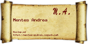 Mentes Andrea névjegykártya